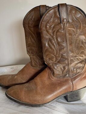 Brown Leather Western Cowboy Boots